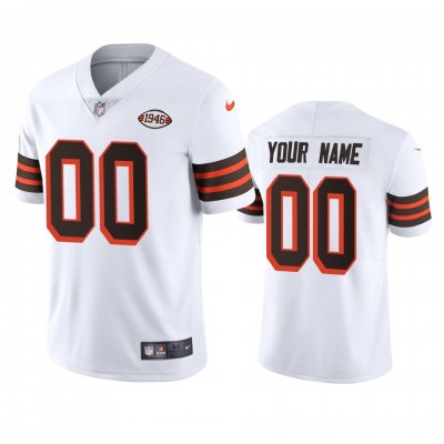 Cleveland Browns Custom Nike 1946 Collection Alternate Vapor Limited NFL Jersey - White